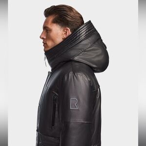 Rudsak HUNTER X MEN'S LUXE LEATHER DOWN PARKA